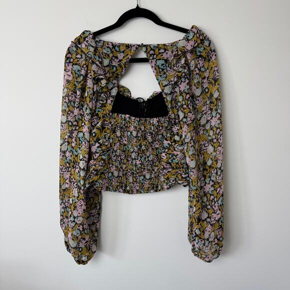 Free People Mabel Printed Floral Blouse Size Small - Picture 11 of 11